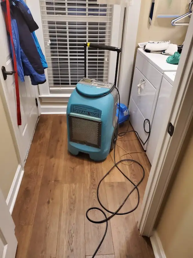 Commercial dehumidifier deployed for Flood Damage Cleanup in Obetz