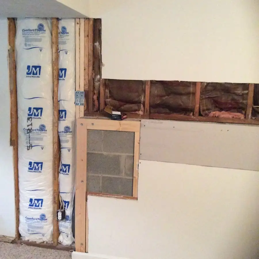 Wall insulation replacement during Contents Cleaning & Restoration in Obetz